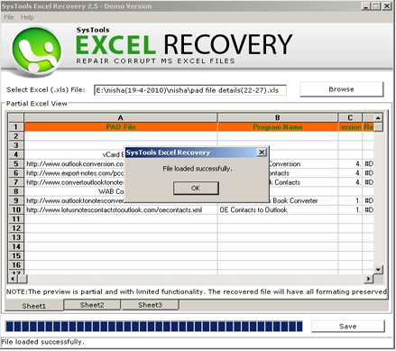 ms 2010 excel recovery software, excel recovery tool, xlsx repair software