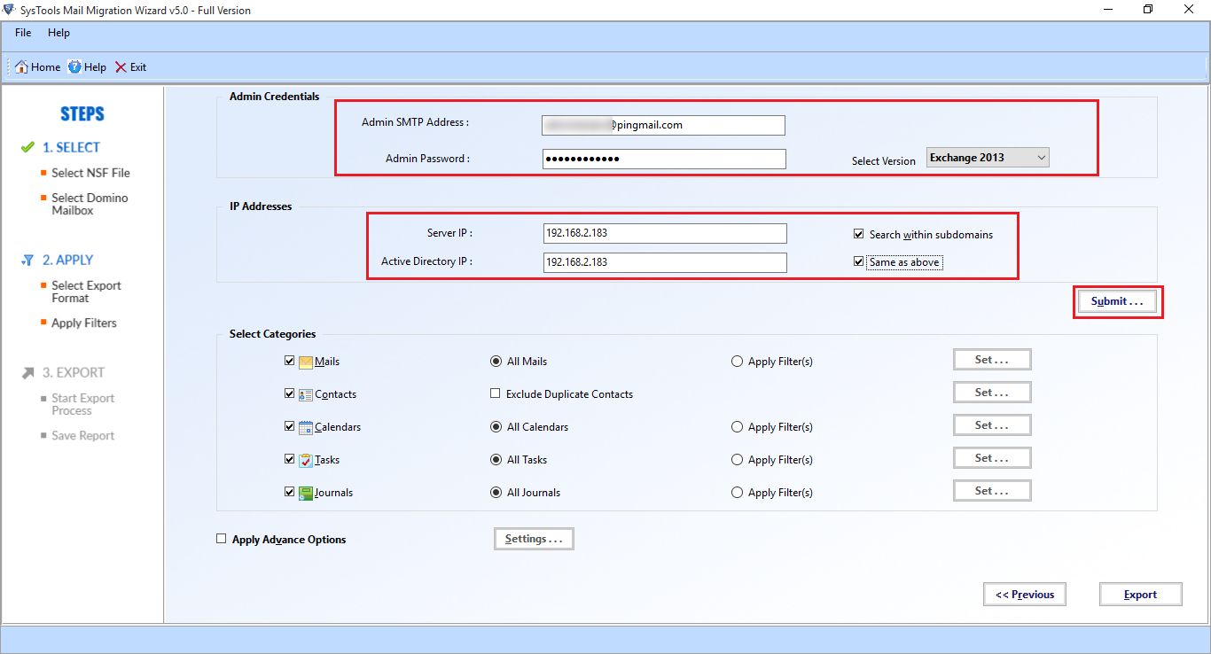 Domino to Exchange 5.0 Domino to Exchange 5.0