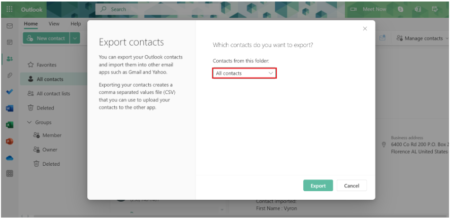 select all contacts to sync hotmail contacts to iphone