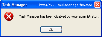 Task Manager Disabled Error