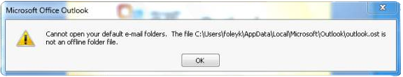 outlook cannot read ost file