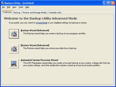 Backup Utility REG File